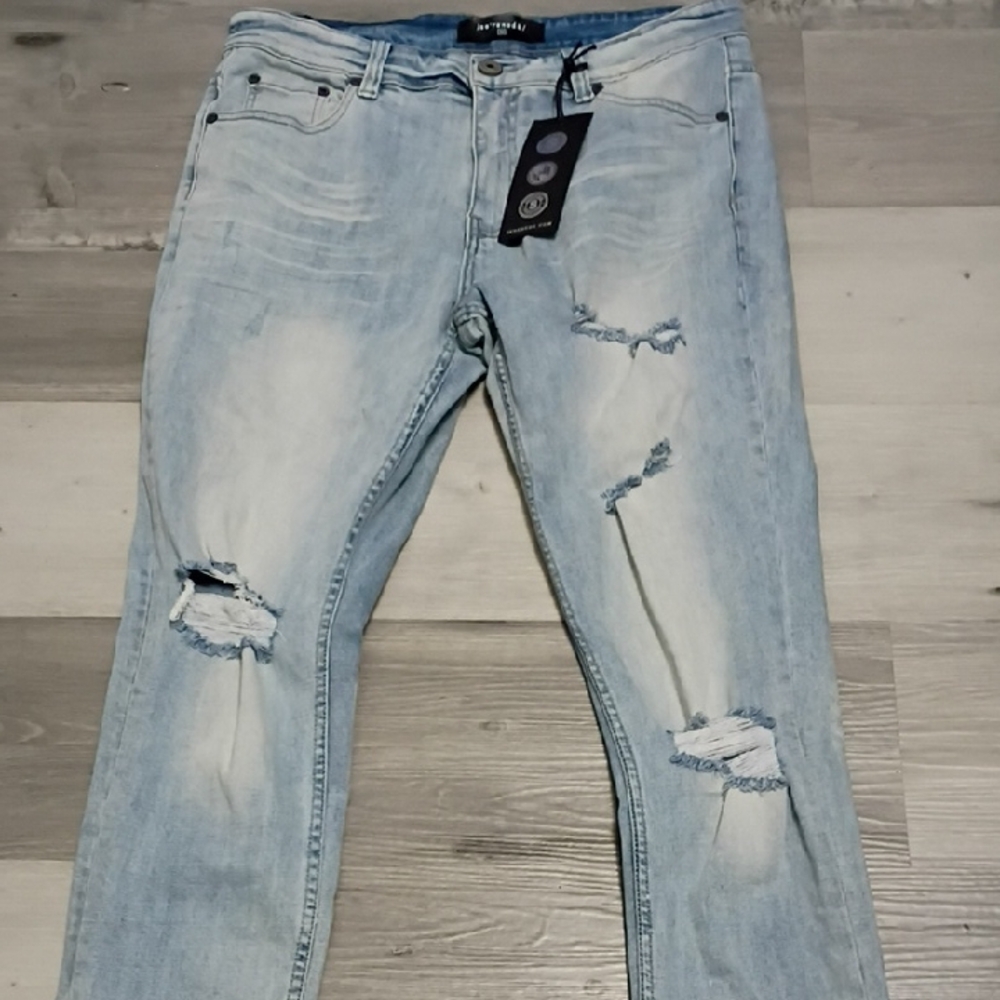 Men's Light Blue Skinny Jeans